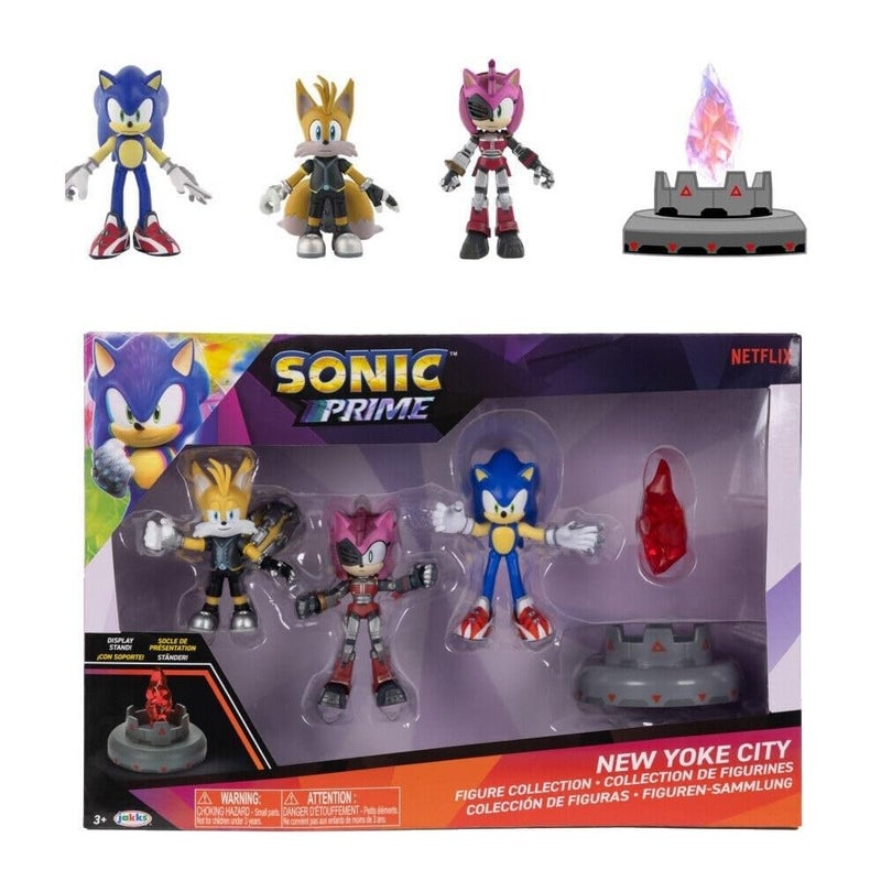 Sonic Prime 2.5" Figure Multipack with Sonic, Tails Nine & The Prism Shard with display base! - Image 5