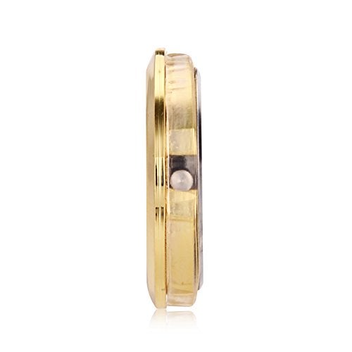 ShoppeWatch Mini Clock Insert 1 7/16" (35mm) Quartz Movement | Miniature Clock Face Insert | Small Round Fit Up White Dial Gold Tone Bezel Roman Numerals CK096GD - Image 5