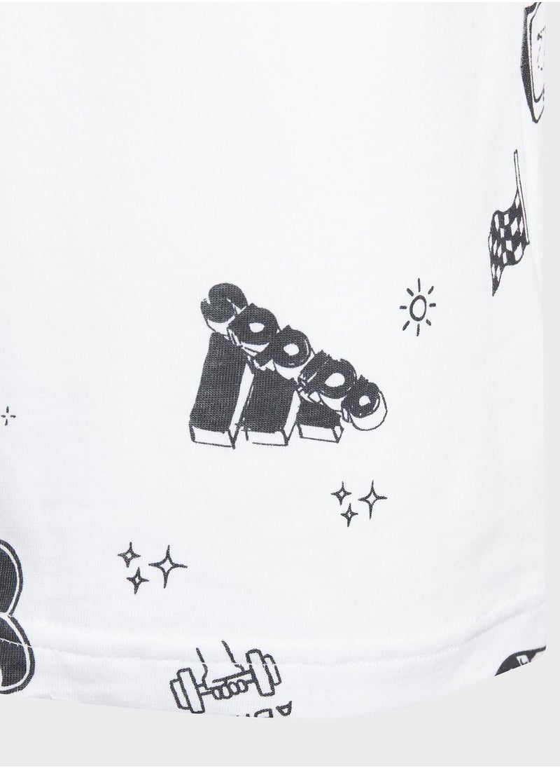 Adidas - Brand Love Allover Print T-Shirt Kids - Image 1