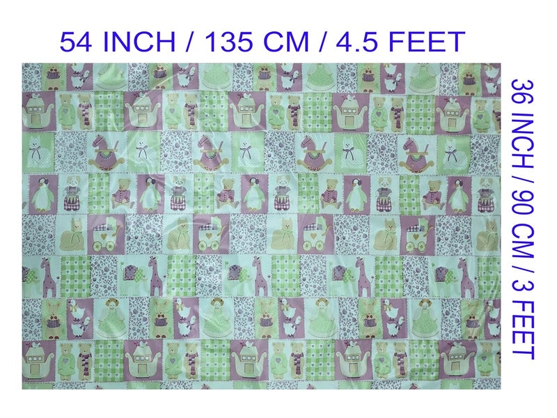 Ecosoft Baby Plastic Sheet | Baby Bed Protector | 0-18 Months | 90 x 135 cm (Cartoon Blue & Zoo Green) - Image 3