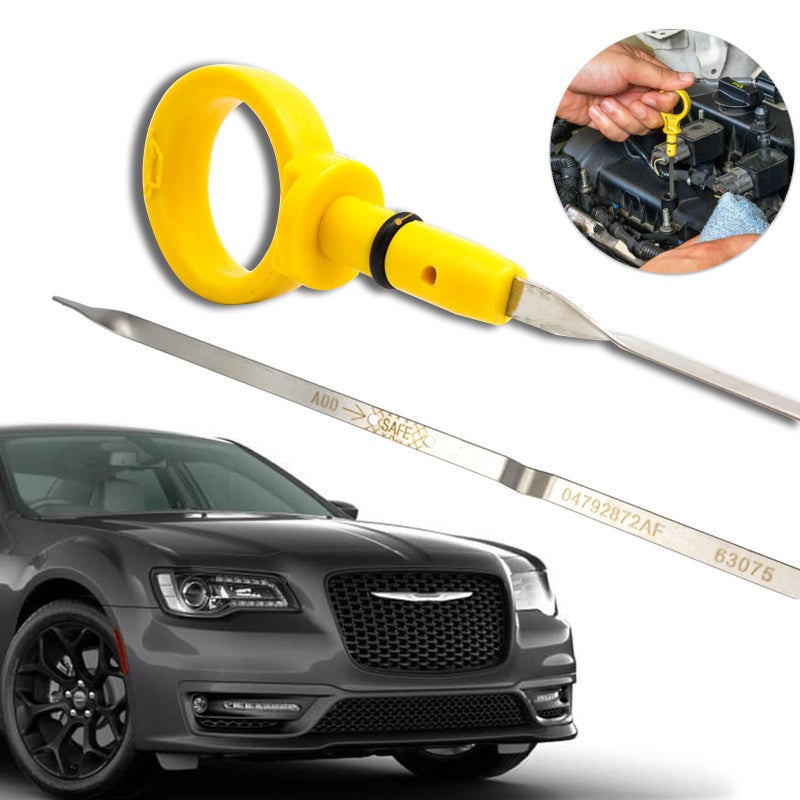 EVniko Engine Oil Dipstick Level Indicator Compatible for 20092021 Dodge Challenge Charger Chrysler 30057L HEMI Replace Dipstick 04792872AE 04792872AF
