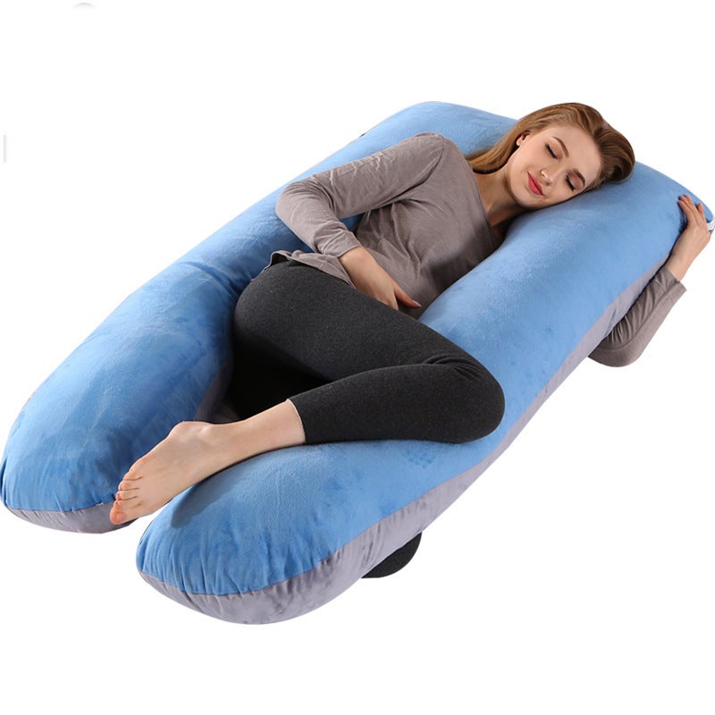 U-Shaped Cotton Pregnant Women Pillow Cushion Waist Pillow Multifunctional Waist Side Sleeping Pregnant Women Body Pillow - Image 1