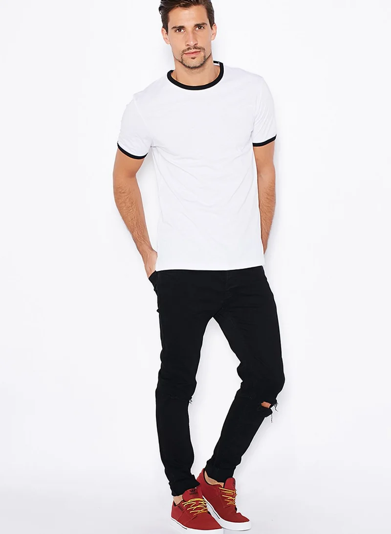 TOPMAN Ringer Slim Fit T-Shirt