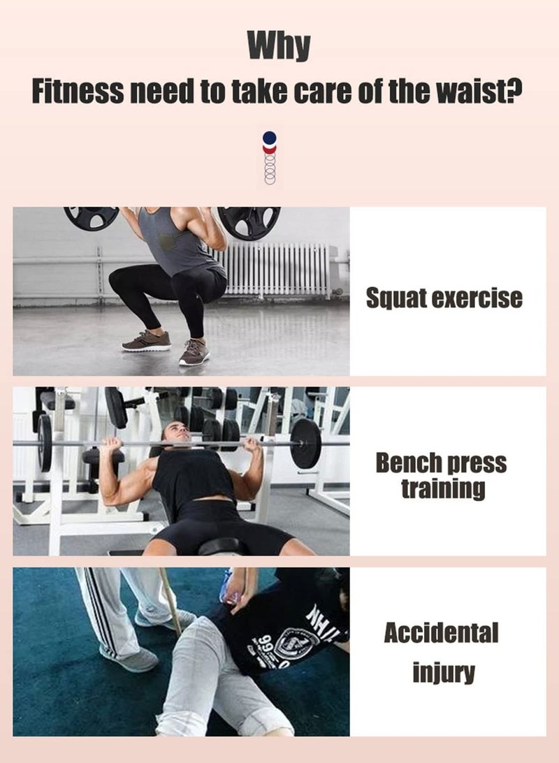 Back Support Lumbar Support Belt Lower Back Brace for Pain Relief Sciatica Herniated Disc Scoliosis Posture Correction Adjustable Mesh Support Straps for Men Women Fitness Waist Protection (Black, L) - Image 5