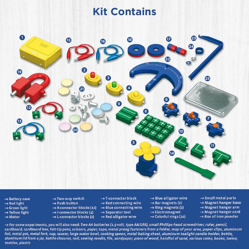Thames & Kosmos Electricity & Magnetism Science Kit | 62 Safe Experiments Investigating Magnetic Fields & Forces for Ages 8+ | Assemble Electric Circuits with Easy Snap-Together Blocks - Image 5