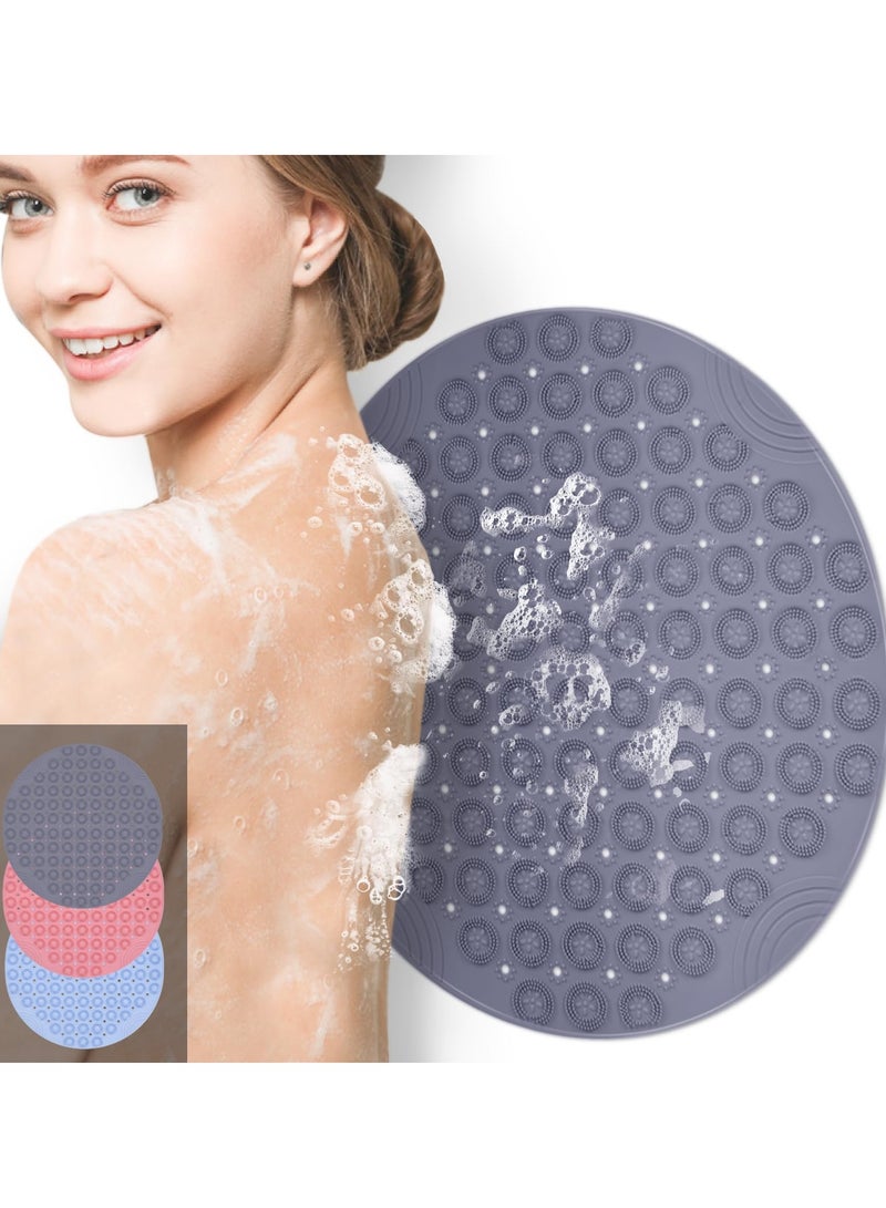 SYOSI Body Back Cleaning Bath Brush, Hands-Free Shower Massage Scrubber, 21.6-Inch Diameter with 89 Strong Suction Cups for Wall Attachment - Image 1