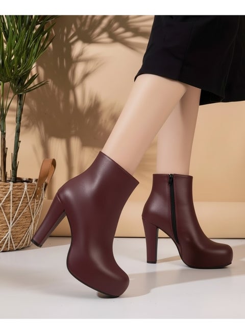 بوت كعب عالى جلد  بسوستة  R-24 - نبيتي