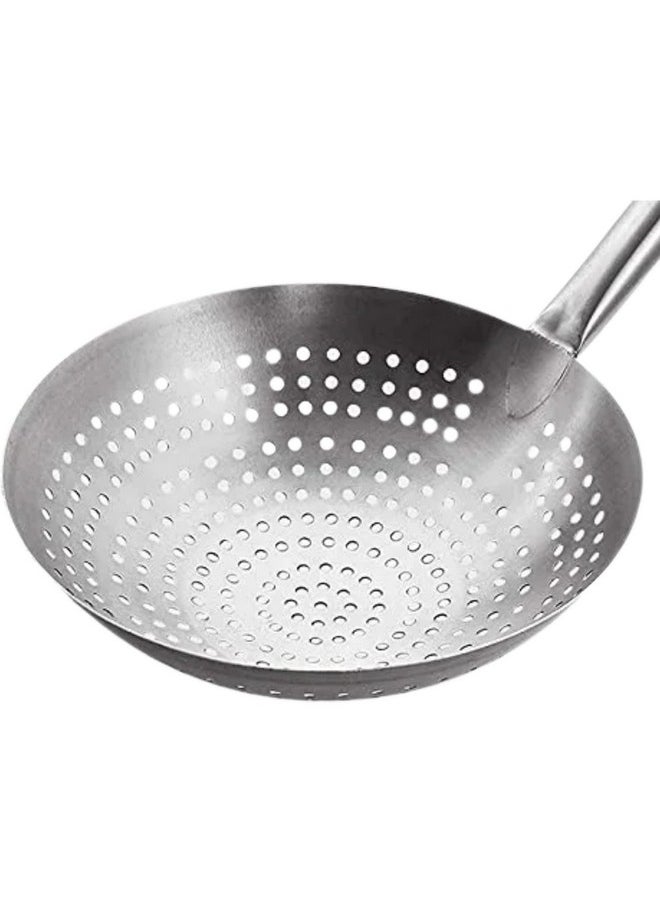 Bridge2shopping - Bridge2shopping Stainless Steel Stir Fry Skimmer, Mandarin Strainer for Commercial Purpose 12 INCH Diameter - Image 1