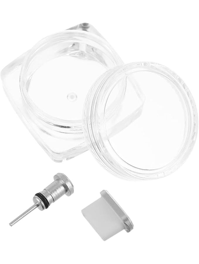 2 Pcs Reusable Silver Phone Charging Port Protective Caps Easy Install - Image 1