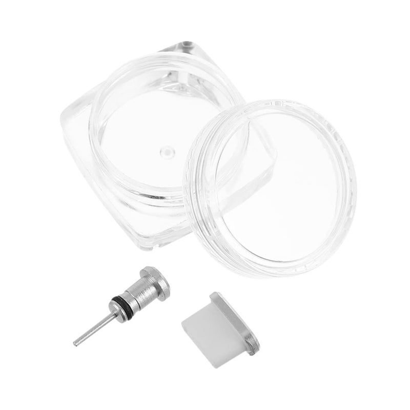 2 Pcs Reusable Silver Phone Charging Port Protective Caps Easy Install - Image 2