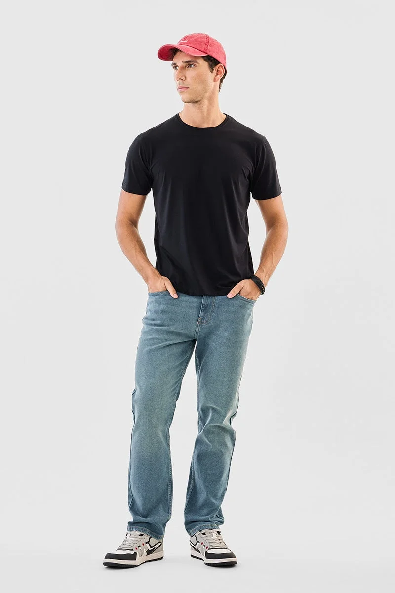 SNITCH Basic Side Slit Stretch T-Shirt