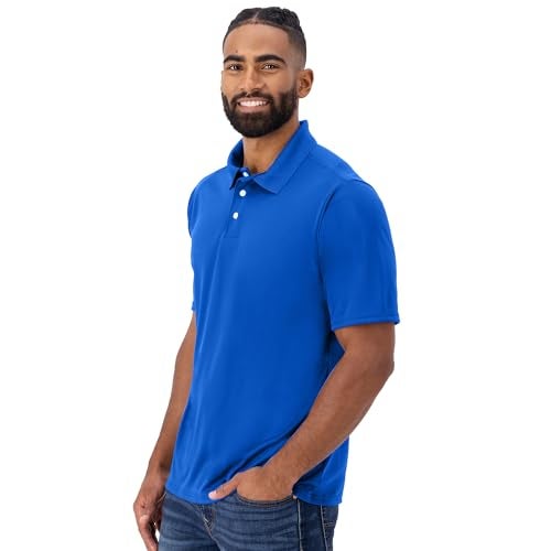 Hanes Sport Men's Cool DRI Men's Performance Polo,Deep Royal,X-Large - Image 3