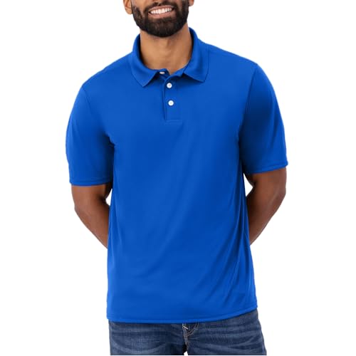 Hanes Sport Men's Cool DRI Men's Performance Polo,Deep Royal,X-Large - Image 1