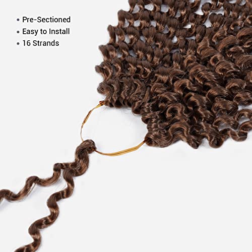 AU-THEN-TIC Water Wave Crochet Braids Hair, 22 Inch, 6 Packs, Synthetic Extensions for Passion Twists, Butterfly Locs, and Bohemian Styles, (27, Honey Blonde) - Image 5