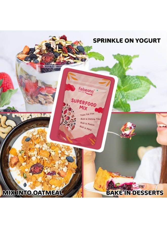 15-In-1 Premium Superfood Mix 200g |Trail Mix |Nuts, Dry Fruits, Seeds and Berries | Rich in Dietary Fiber, Rich in Protein|Trans Fat free|Rich in PUFA - Image 3