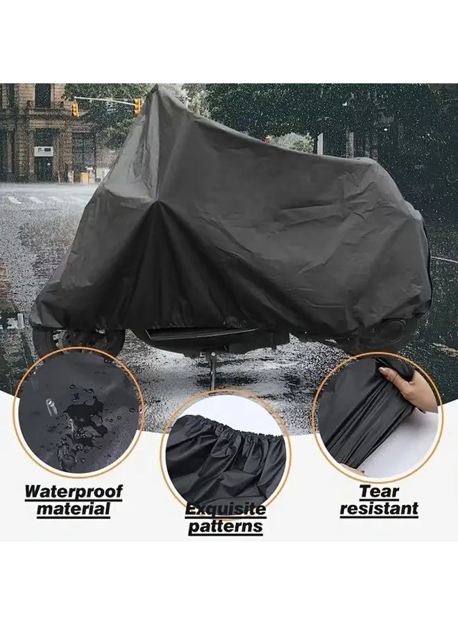 Thickened EVA Motorcycle Bicycle Cover Waterproof Snowproof All Season 86 61x47 24 Inch Gray - Image 1