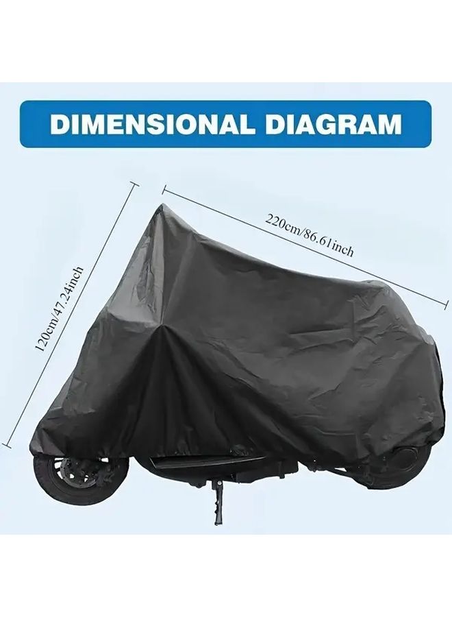 Thickened EVA Motorcycle Bicycle Cover Waterproof Snowproof All Season 86 61x47 24 Inch Gray - Image 2