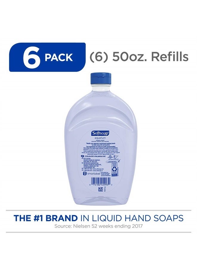 Softsoap SOFTSOAP Liquid Hand Soap Refill, Aquarium, Bulk Hand Soap, Commercial Hand Soap, 300 oz Total (50 oz|Case of 6) US05262A 