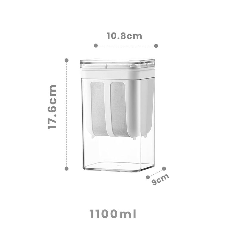 kunya Kunya 1100ML Yogurt Filter Strainer BPAFree Greek Yoghurt Curd Maker Multifunctional with fine mesh lid for Coffee Soybean Milk Soup Fruit Juice  - Image 3