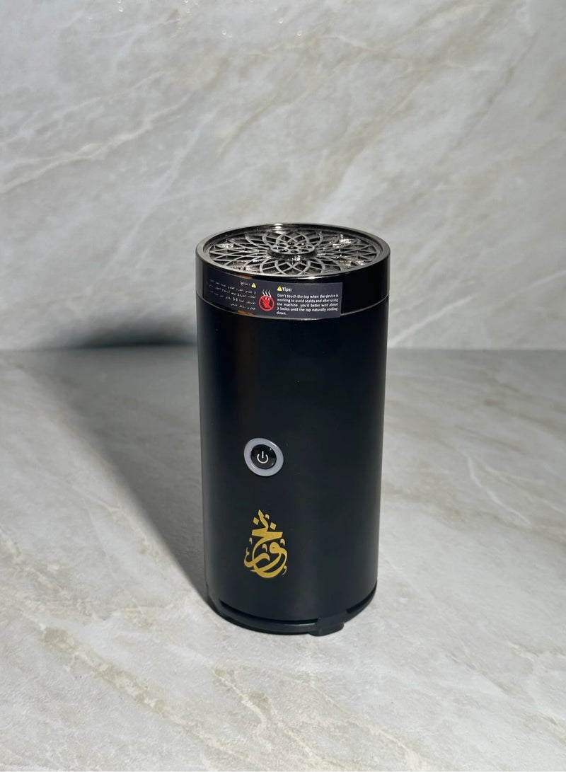 Bukhoor جهاز حرق البخور القابل لإعادة الشحن عبر USB نوع-C للسيارة باللون الأسود - Image 2