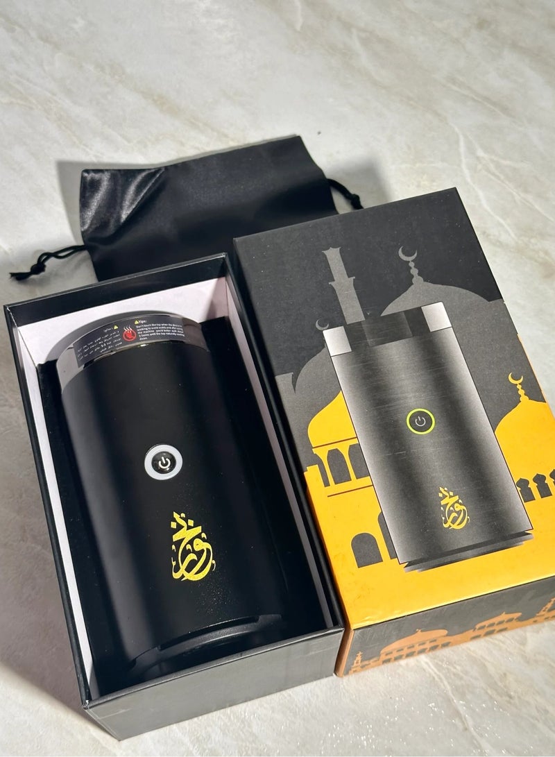 Bukhoor جهاز حرق البخور القابل لإعادة الشحن عبر USB نوع-C للسيارة باللون الأسود - Image 4
