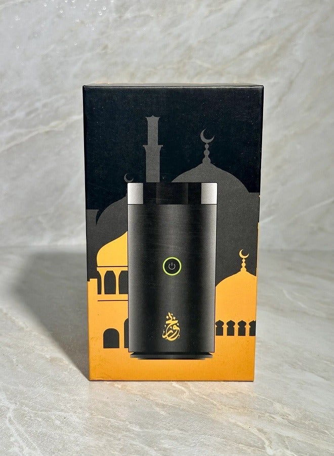 Bukhoor جهاز حرق البخور القابل لإعادة الشحن عبر USB نوع-C للسيارة باللون الأسود - Image 1