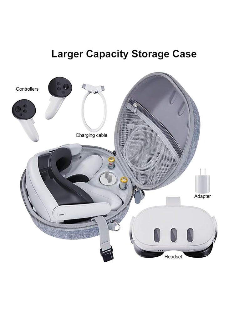JOYTORN Carrying Case Compatible with  3,Protector Travel Storage Case for   Official Gaming Headset and Touch Controllers,Batteries(Not Fit for Official Elite Strap)-Gray - Image 4