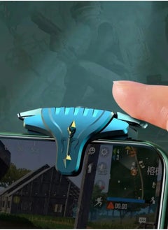 T I G O Bumblebee Game Trigger Upgrade Version PUBG Mobile Trigger with Aim & Fire Triggers and 2 Pcs Gaming Finger Sleeves, 6 Finger Trigger Sensitive Shoot, Compatible with iPhone & Android Most Phones  - Image 3