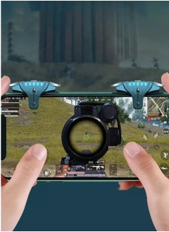 T I G O Bumblebee Game Trigger Upgrade Version PUBG Mobile Trigger with Aim & Fire Triggers and 2 Pcs Gaming Finger Sleeves, 6 Finger Trigger Sensitive Shoot, Compatible with iPhone & Android Most Phones  - Image 4