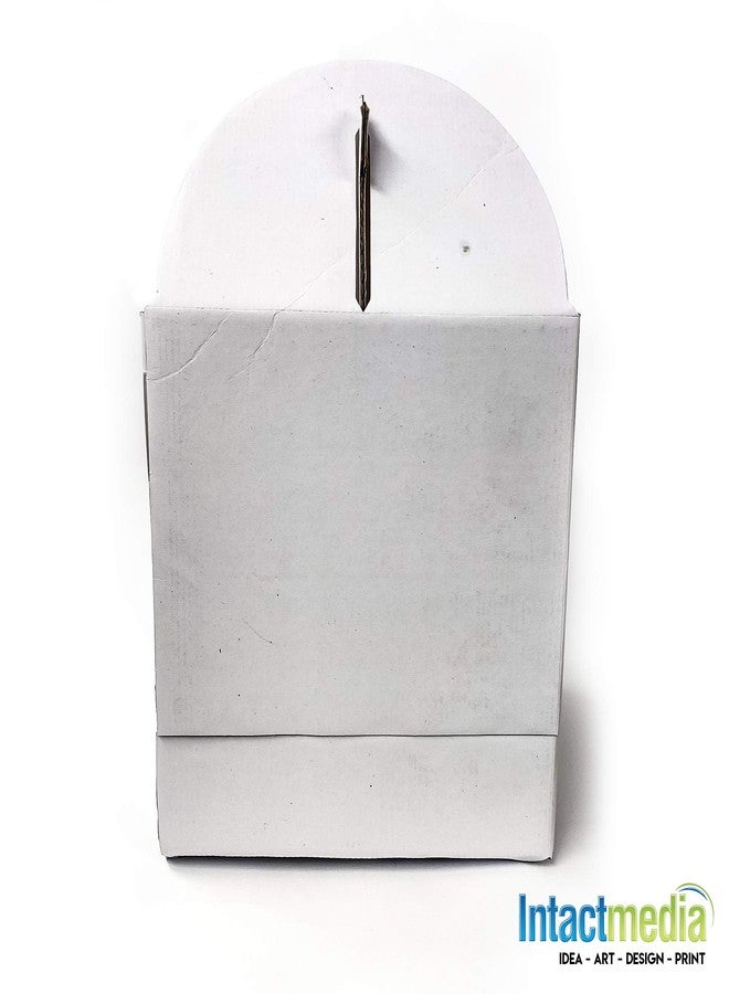 Intactmedia Plain White Corrugated Handle Cake Box - Sturdy 3-Ply Protective Packaging for Cakes, Pastries, and Brownies with Built-in Handle (Pack of 10) - Image 3