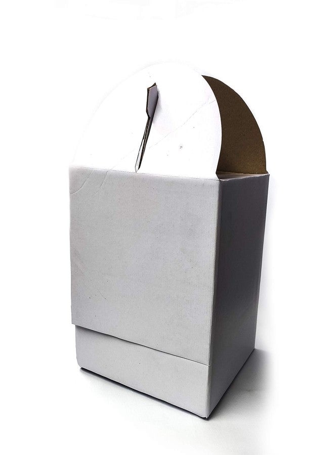 Intactmedia Plain White Corrugated Handle Cake Box - Sturdy 3-Ply Protective Packaging for Cakes, Pastries, and Brownies with Built-in Handle (Pack of 10) - Image 1