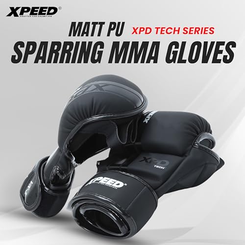 Xpeed Premium Matt PU Sparring MMA Gloves || Soft and Comfortable || Mixed Martial Arts Gloves (Pair of 1) (L/XL) - Image 2