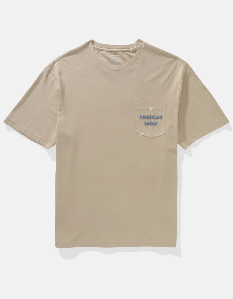 American Eagle  AE Elevated Logo Graphic T-Shirt for Men | Best Price UAE