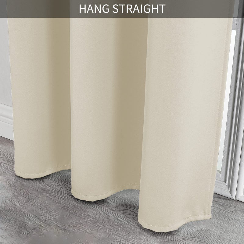 Joydeco Door Curtain For Closet Doors 78 Inches Long 1 Panel Blackout Doorway Curtain For Open Closet Bedroom Room Divider For Privacy (Light Beige 40Wx78L) - Image 5