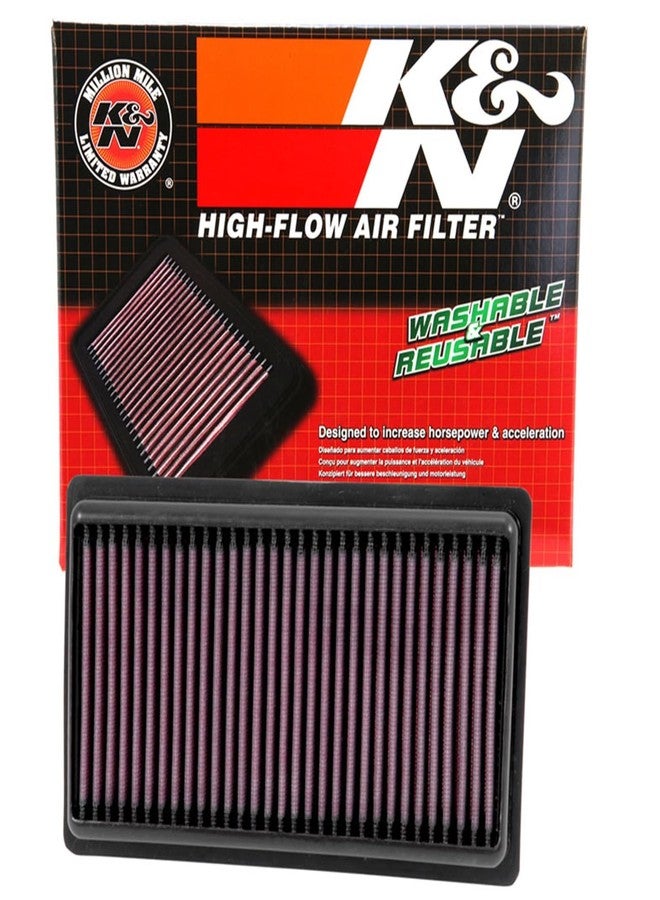 K&N Engine Air Filter: Reusable, Clean Every 75,000 Miles, Washable, Premium, Replacement Car Air Filter: Compatible with 2014-2019 Infiniti Q50 V6, 33-5014 - Image 1