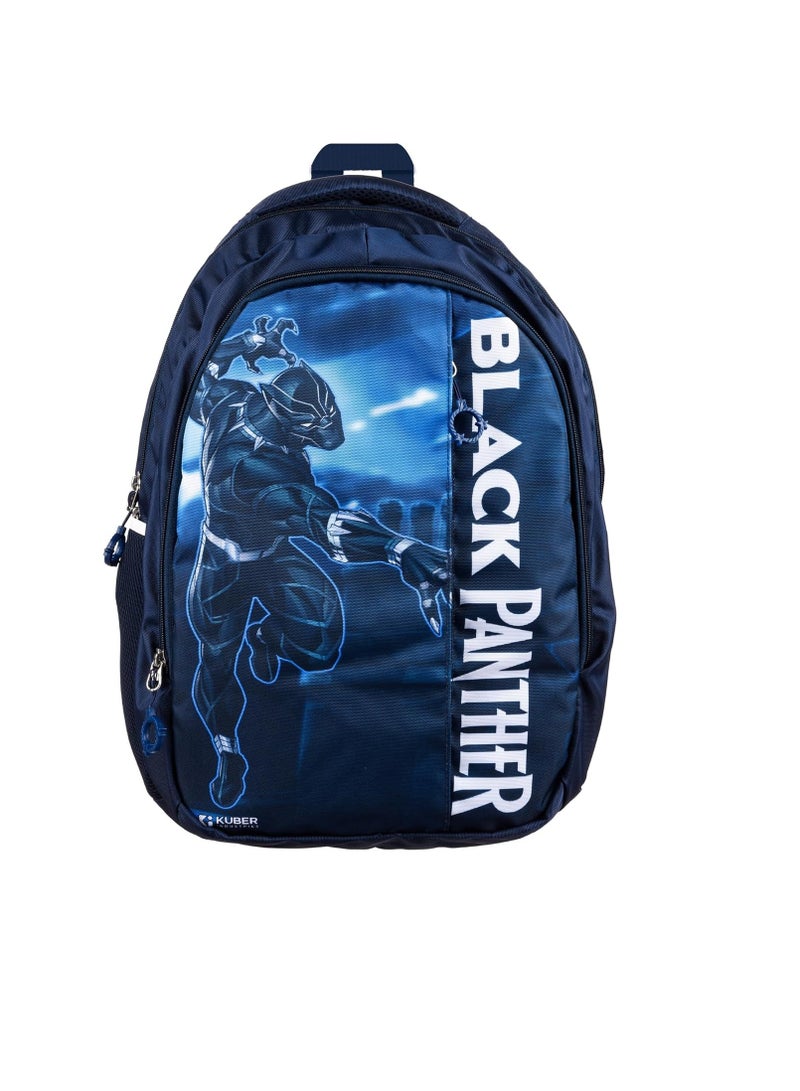 Kuber Industries 15.6 inch Marvel Black Panther School Backpack 5 Compartments Waterproof Cover Blue - Image 1