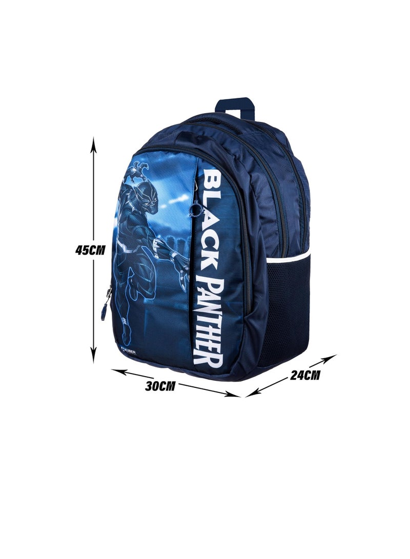 Kuber Industries 15.6 inch Marvel Black Panther School Backpack 5 Compartments Waterproof Cover Blue - Image 3