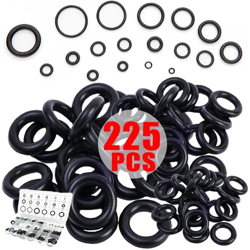225 Pcs Car Seals Washer O Ring Gasket Assortment Kit 18 Types Nitrile Rubber - Image 4