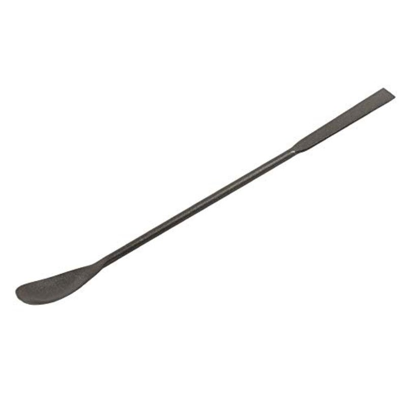 Spatula Spoon, 9" - Teflon Coated Stainless Steel - Non-Stick, Chemical Resistant - One 0.3" Flat End, One 0.5" Scoop End