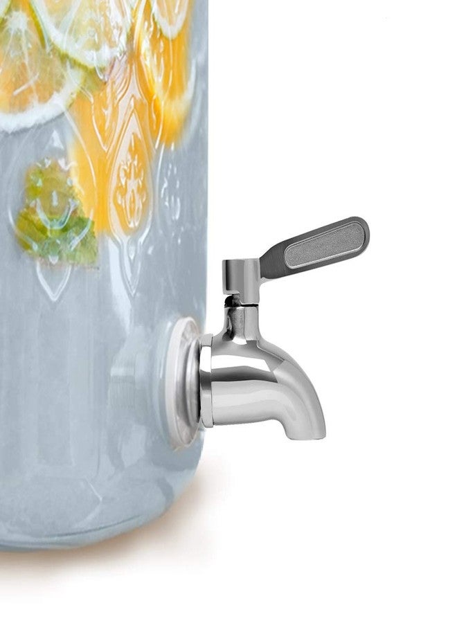 Vila Replacement Spigot for Beverage & Water Dispenser, Stainless Steel No-Rust Spout Faucet, Excellent Continuous Flow, Sturdy Alternative for Flimsy Plastic Taps, Fits Most Water Jugs, Mason Jars - Image 2