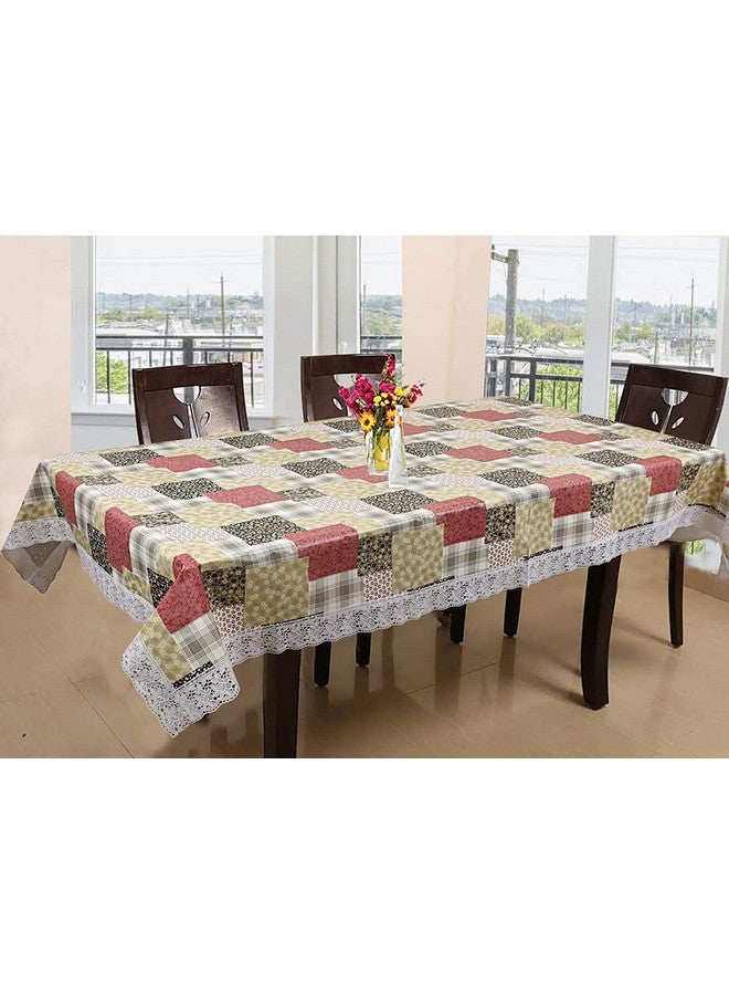 Kuber Industries Checkered Print Dining Table Cover 6 Seater|Exclusive Table Cloth|Table Sheet for dining, Party, Events|Waterproof Table Protector|Indoor and Outdoor Use 90x60 (Multi) - Image 1