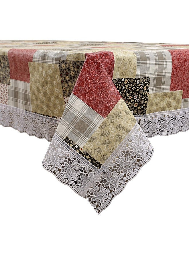 Kuber Industries Checkered Print Dining Table Cover 6 Seater|Exclusive Table Cloth|Table Sheet for dining, Party, Events|Waterproof Table Protector|Indoor and Outdoor Use 90x60 (Multi) - Image 3