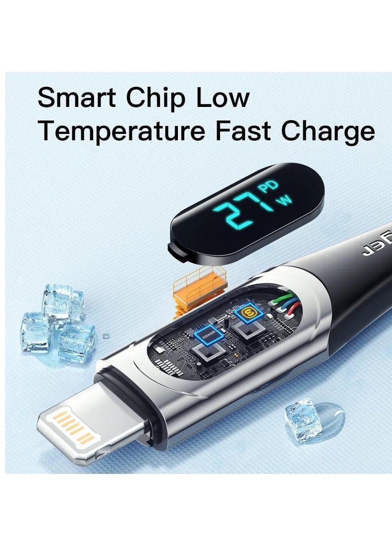 SPON USB Type C PD Cable lightning PD For iPhone 15 1413 12 11 Pro Max XS Xr PD 27W Fast Charge Charger Lightning Wire Cord And Syncing Data Display screen - Image 5