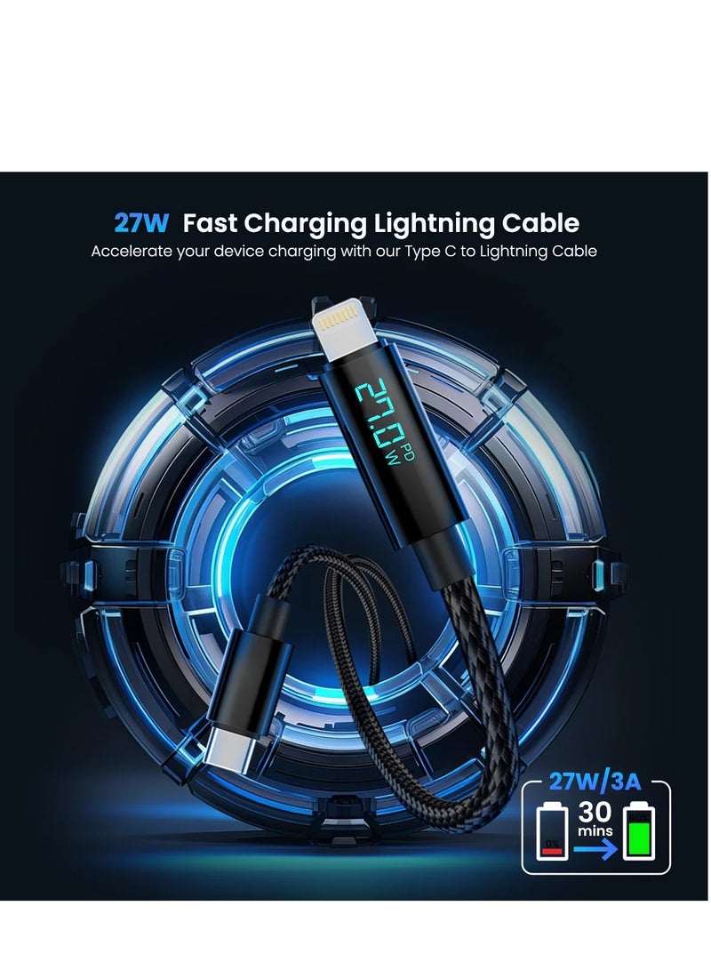 SPON USB Type C PD Cable lightning PD For iPhone 15 1413 12 11 Pro Max XS Xr PD 27W Fast Charge Charger Lightning Wire Cord And Syncing Data Display screen - Image 2