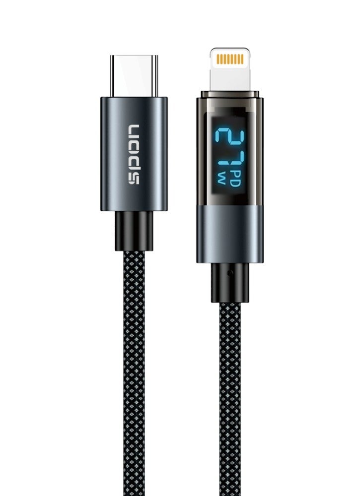 SPON USB Type C PD Cable lightning PD For iPhone 15 1413 12 11 Pro Max XS Xr PD 27W Fast Charge Charger Lightning Wire Cord And Syncing Data Display screen - Image 1