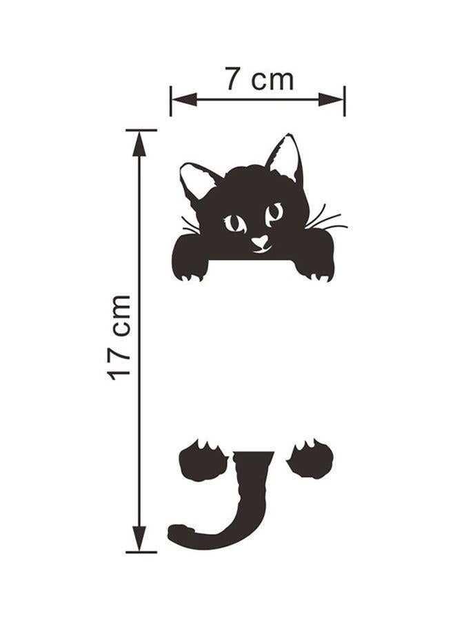 EHOME Cute Cat Light Switch Wall Sticker Black 14x6cm - Image 2