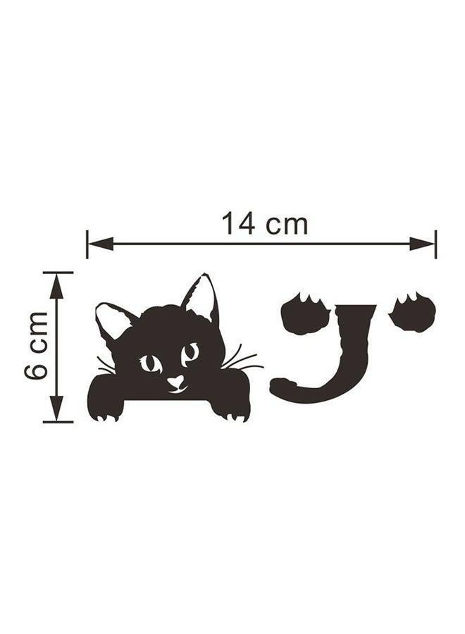 EHOME Cute Cat Light Switch Wall Sticker Black 14x6cm - Image 3