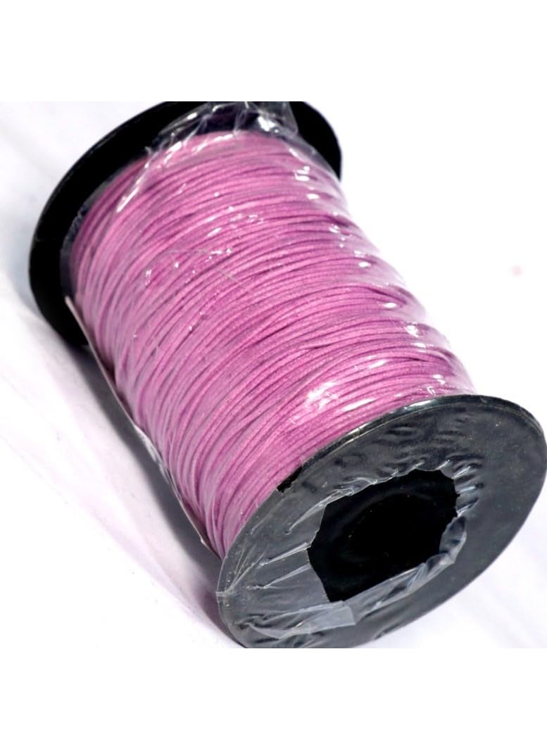 Torex TOREX� 92 Mt, 1mm Thick, Roll Braided Wax Cotton Cord for DIY Jewellery Making, Beading, Art and Craft Work and Handicrafts, (Pack of 1 pcs Magenta)  - Image 1