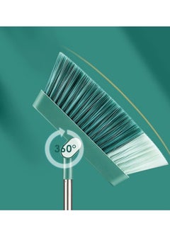 TYCOM Broom and Dustpan Set Stand Up Broom Cleaning Brush Dust Pan Combo Set For Cleaning  Foldable Dustpan Set Indoor Outdoor Broom Can Rotate 180 Degrees For Household Use Blue.  - Image 4