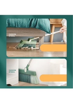 TYCOM Broom and Dustpan Set Stand Up Broom Cleaning Brush Dust Pan Combo Set For Cleaning  Foldable Dustpan Set Indoor Outdoor Broom Can Rotate 180 Degrees For Household Use Blue.  - Image 3